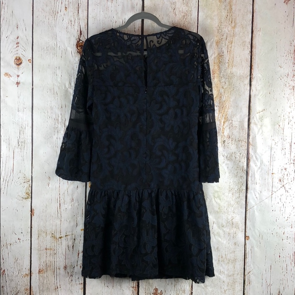 Donna Morgan black and blue embroidered dress - Picture 3 of 7
